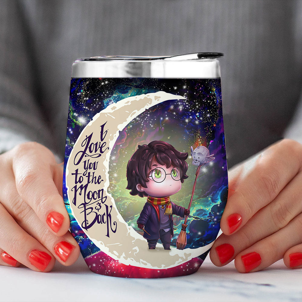 Harry Potter Chibi Love You To Moon And Back Premium Wine Tumbler Nearkii
