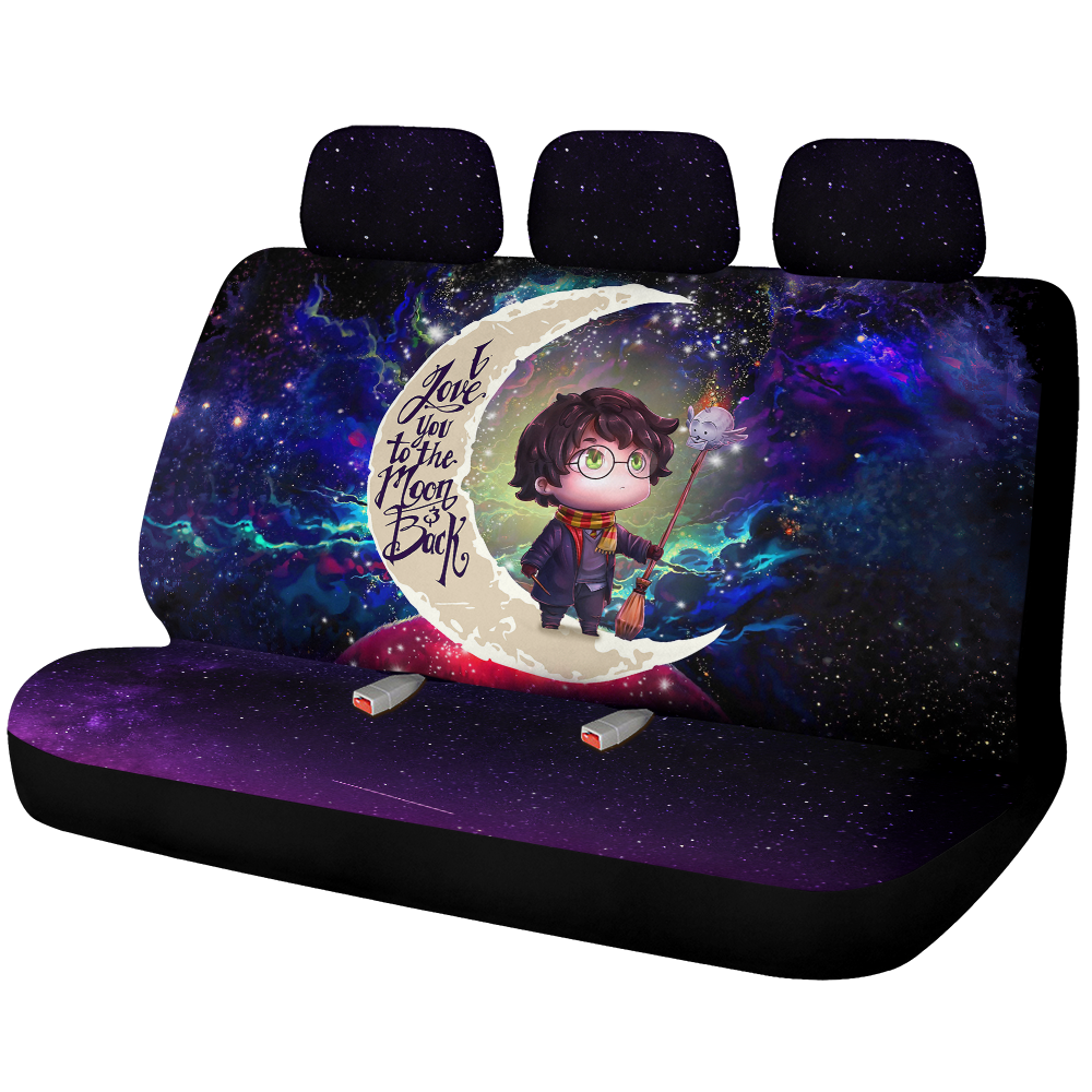 Harry Potter Chibi Love You To The Moon Galaxy Back Premium Custom Car Back Seat Covers Decor Protectors Nearkii