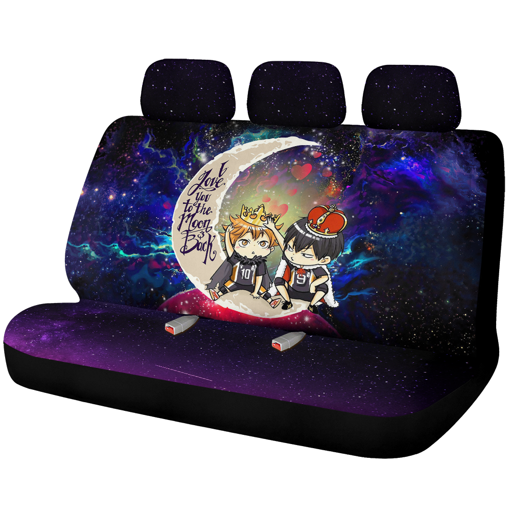 Hinata And Tobio Haikyuu Love You To The Moon Galaxy Back Premium Custom Car Back Seat Covers Decor Protectors Nearkii