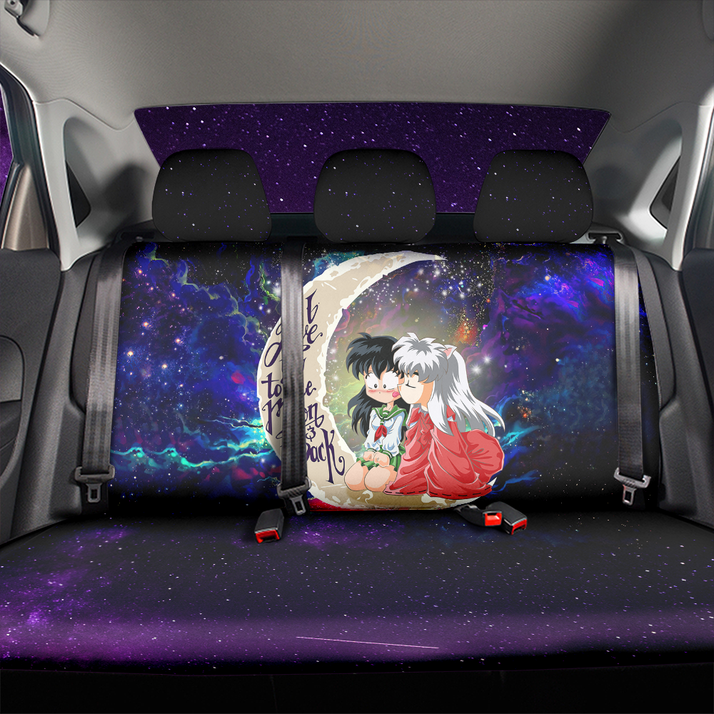 Inuyasha Love You To The Moon Galaxy Back Premium Custom Car Back Seat Covers Decor Protectors Nearkii