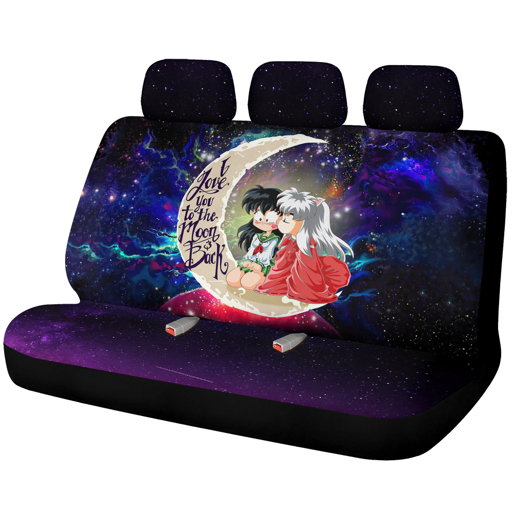 Inuyasha Love You To The Moon Galaxy Back Premium Custom Car Back Seat Covers Decor Protectors Nearkii