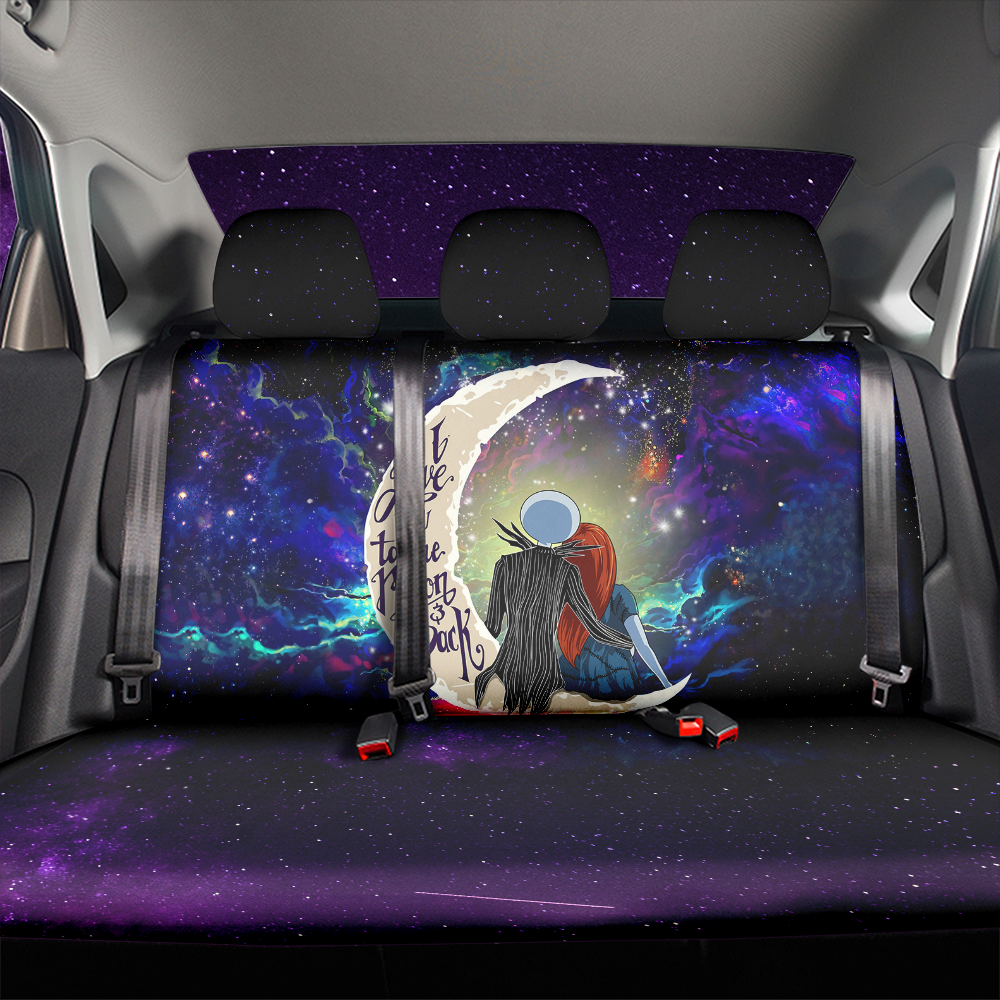 Jack And Sally Nightmare Before Christmas Love You To The Moon Galaxy Back Premium Custom Car Back Seat Covers Decor Protectors Nearkii