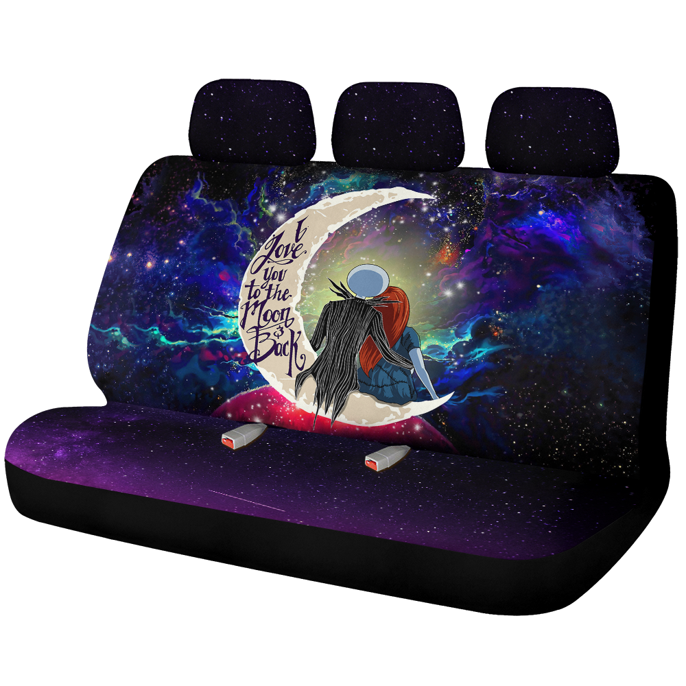 Jack And Sally Nightmare Before Christmas Love You To The Moon Galaxy Back Premium Custom Car Back Seat Covers Decor Protectors Nearkii