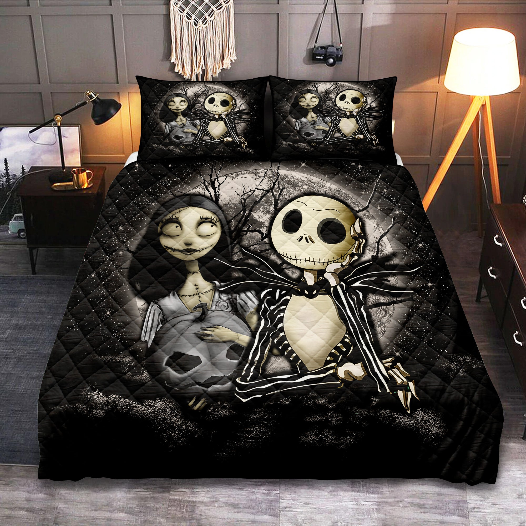 Jack And Sally Nightmare Before Christmas Moonlight Quilt Bed Sets Nearkii