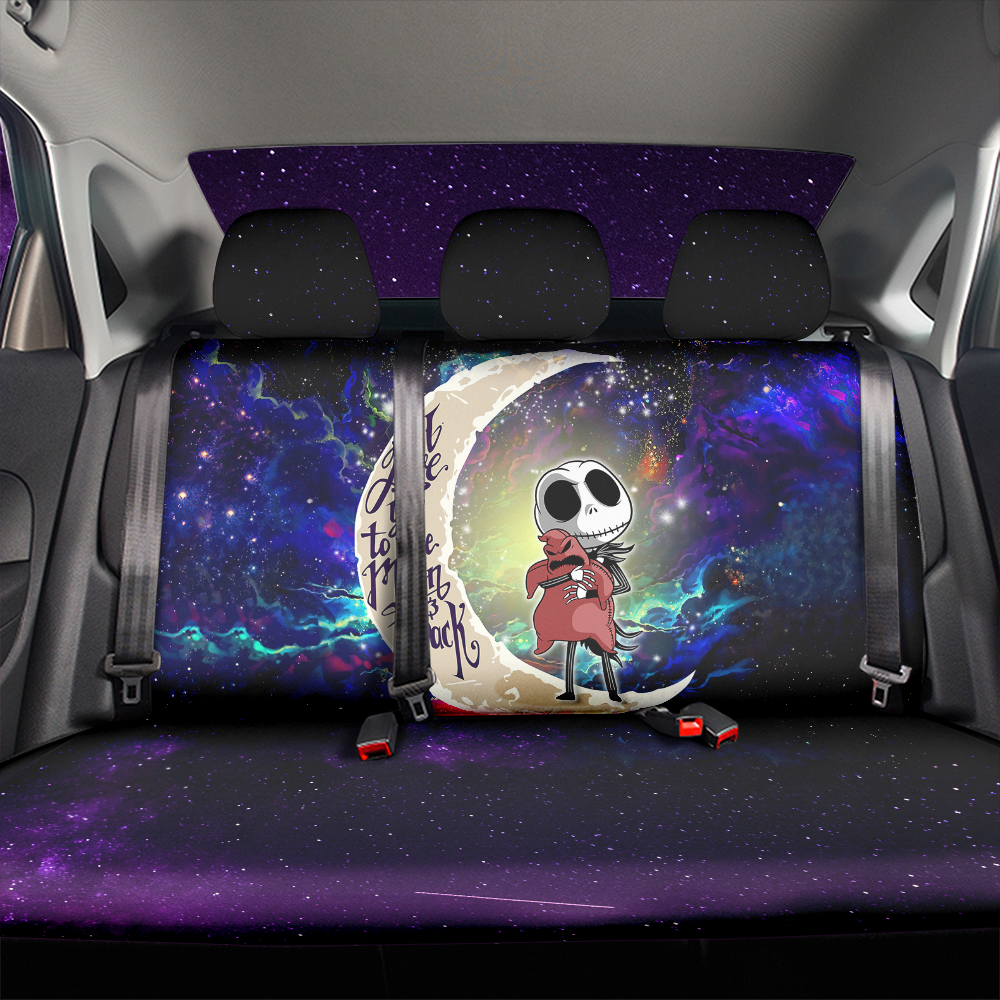 Jack Skellington Nightmare Before Christmas Love You To The Moon Galaxy Back Premium Custom Car Back Seat Covers Decor Protectors Nearkii