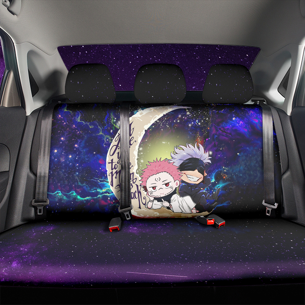 Jujutsu Kaisen Gojo Sakuna Chibi Anime Love You To The Moon Galaxy Back Premium Custom Car Back Seat Covers Decor Protectors Nearkii