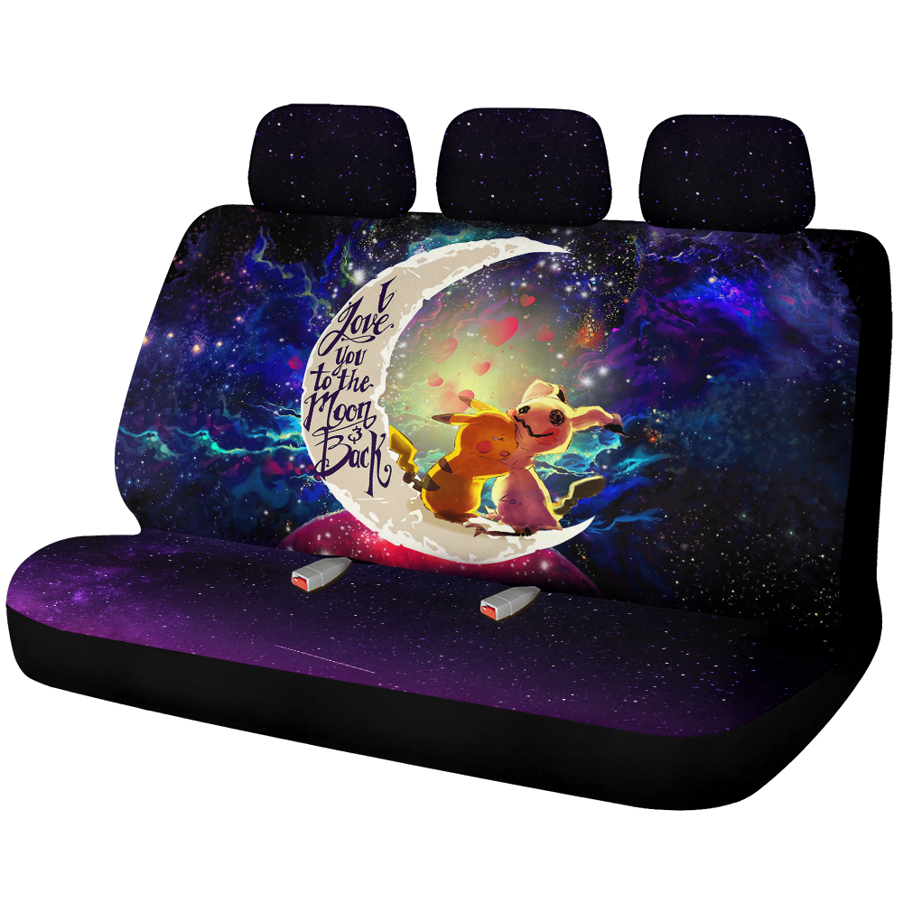 Pikachu Horror Love You To The Moon Galaxy Back Premium Custom Car Back Seat Covers Decor Protectors Nearkii