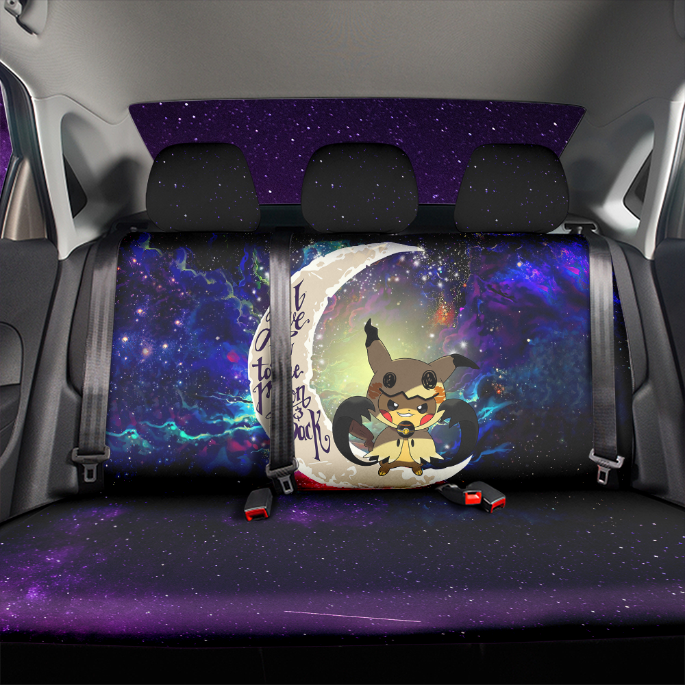 Pikachu Horror 2 Love You To The Moon Galaxy Back Premium Custom Car Back Seat Covers Decor Protectors Nearkii