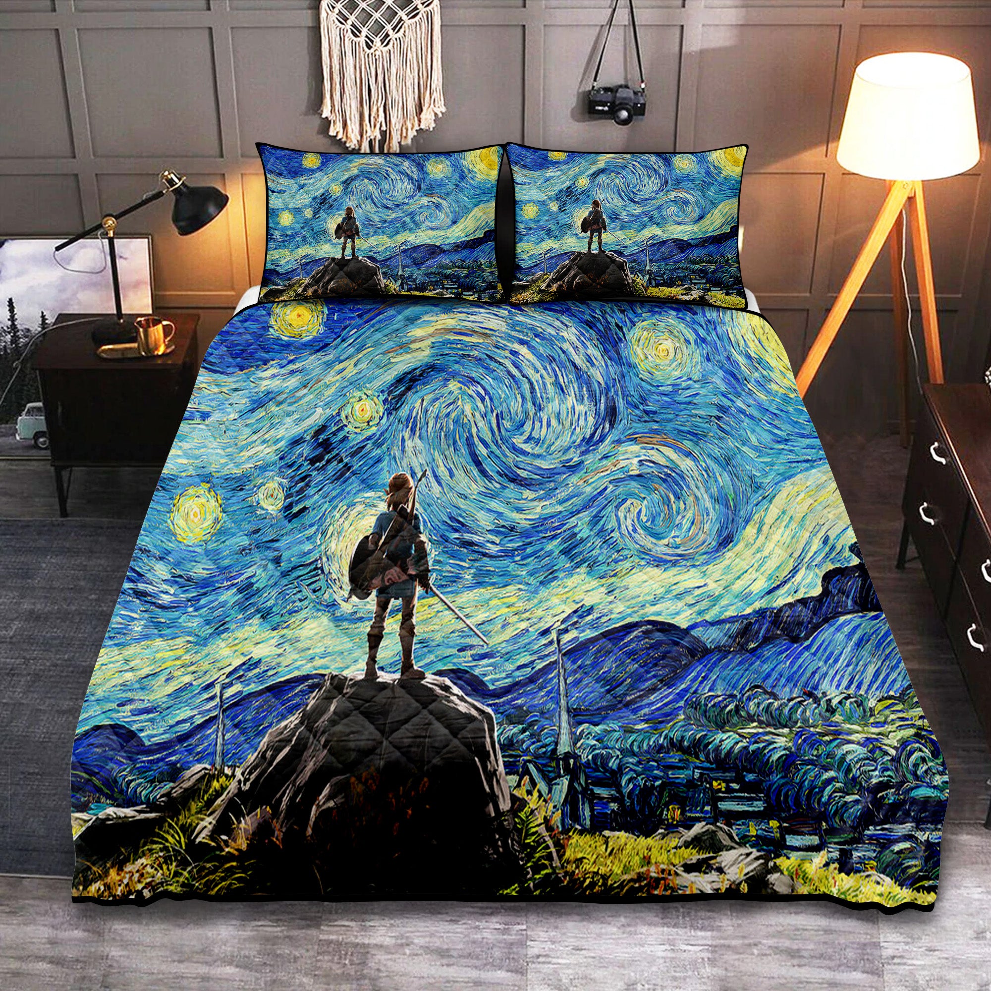 Starry Night The Legend Of Zelda Quilt Bed Sets Nearkii