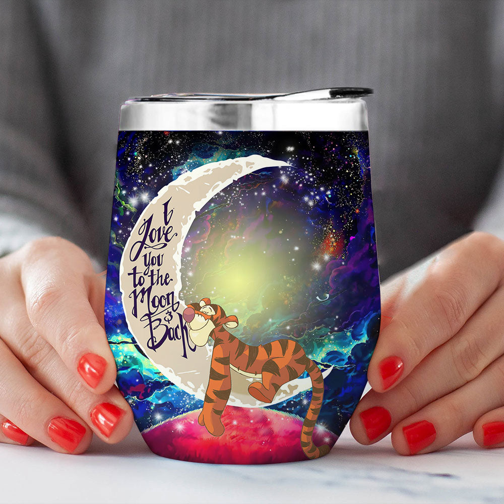 Tiger Winnie The Pooh Love You To Moon And Back Premium Wine Tumbler Nearkii