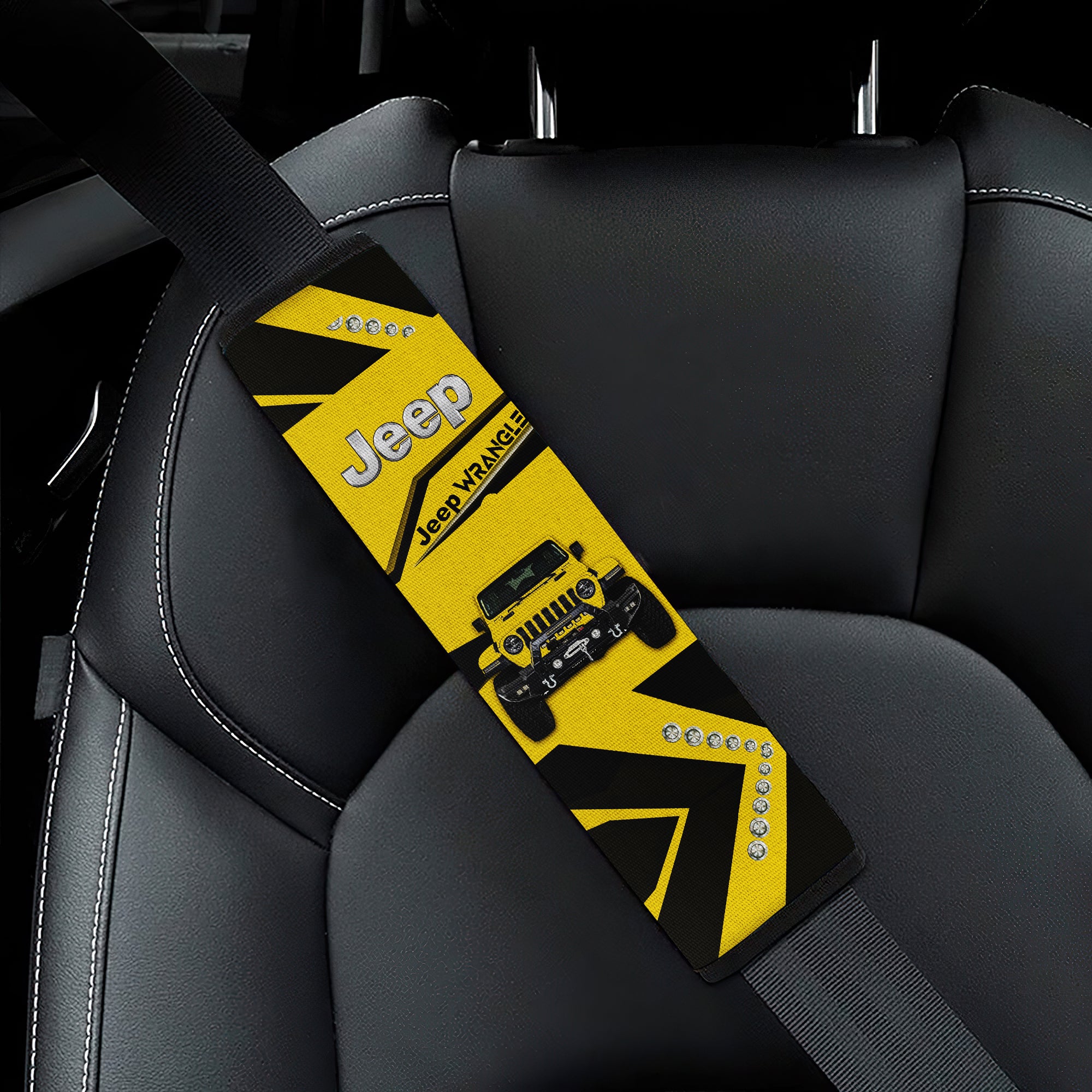 Yellow Jeep Car Seat Belt Cover Custom Car Accessories Nearkii