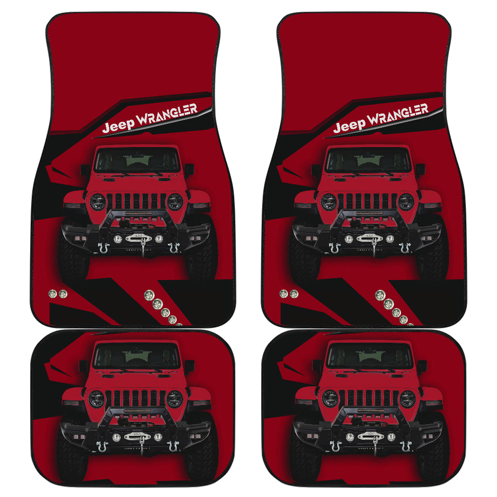 Deep Red Jeep Car Floor Mats Car Accessories Nearkii