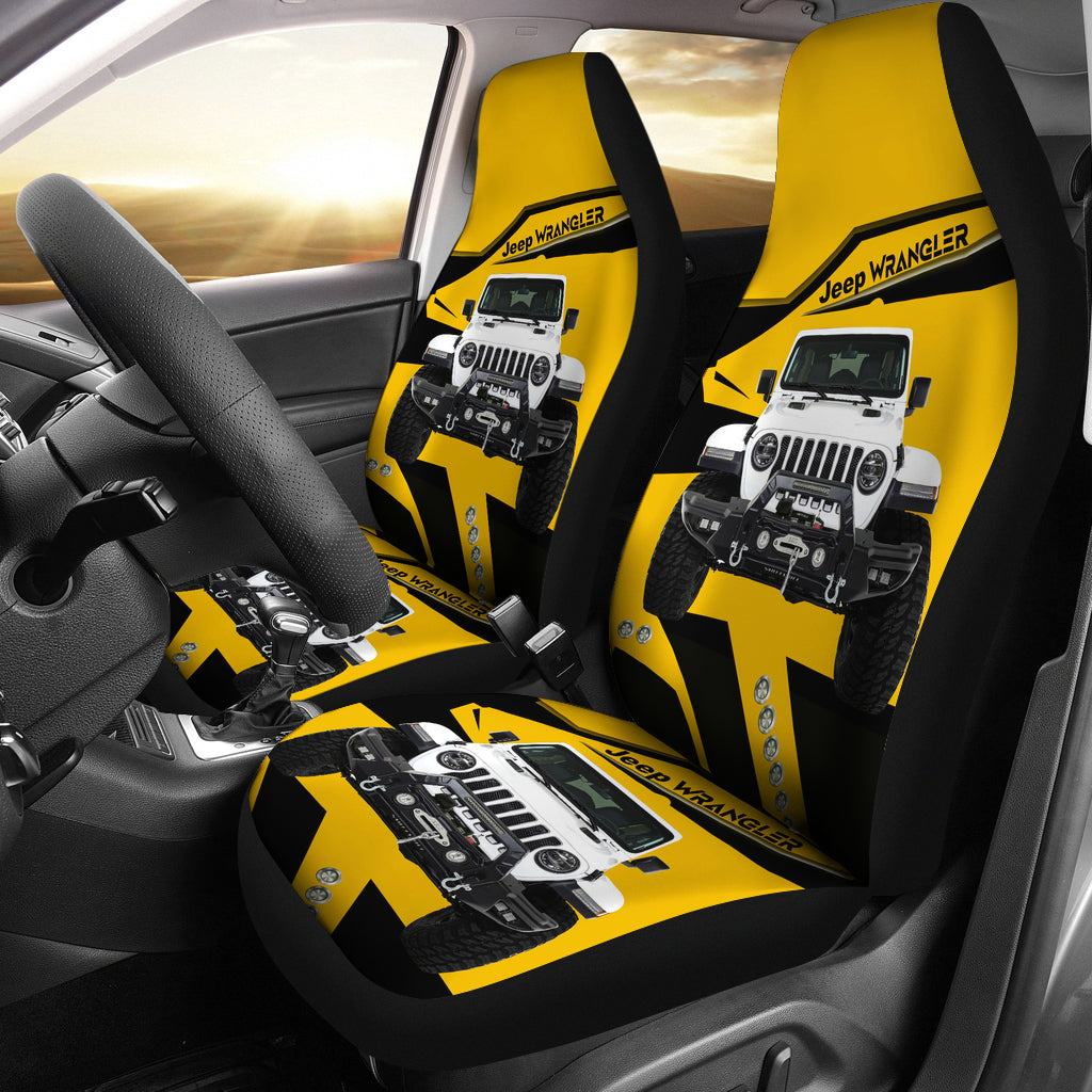 Yellow Jeep Premium Custom Car Seat Covers Decor Protectors Nearkii