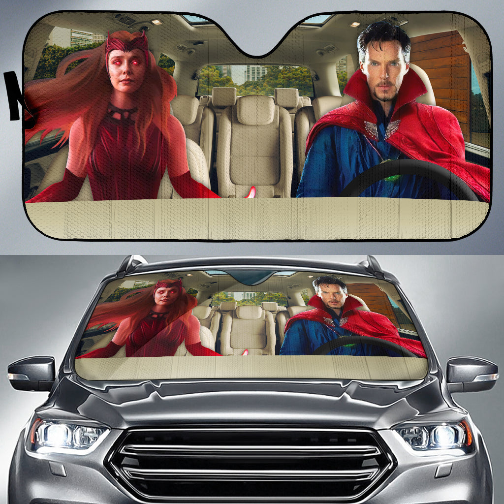 Doctor Strange And Wanda Car Auto Sunshades