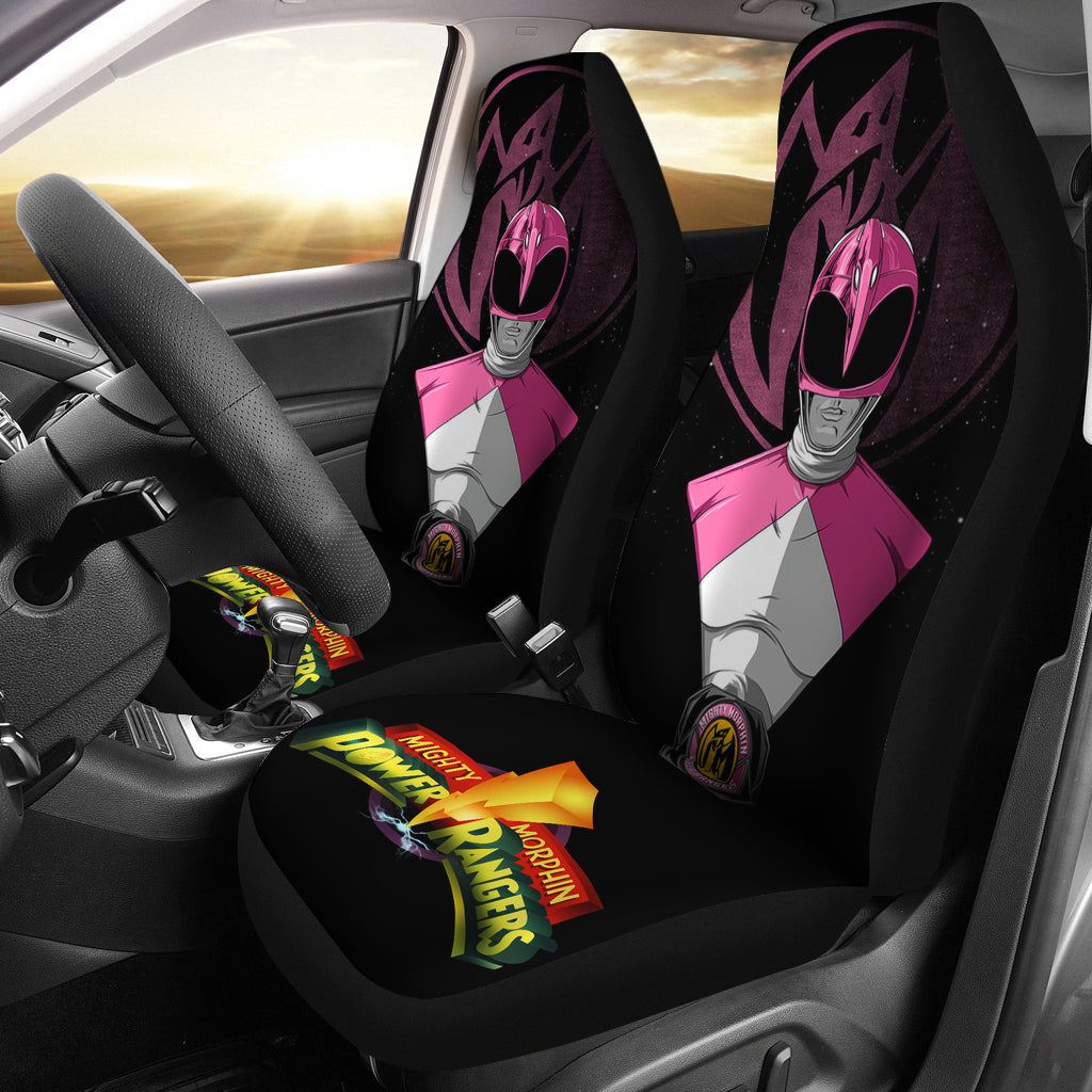 Pink New Mighty Morphin Power Rangers Premium Custom Car Seat Covers Decor Protectors Nearkii