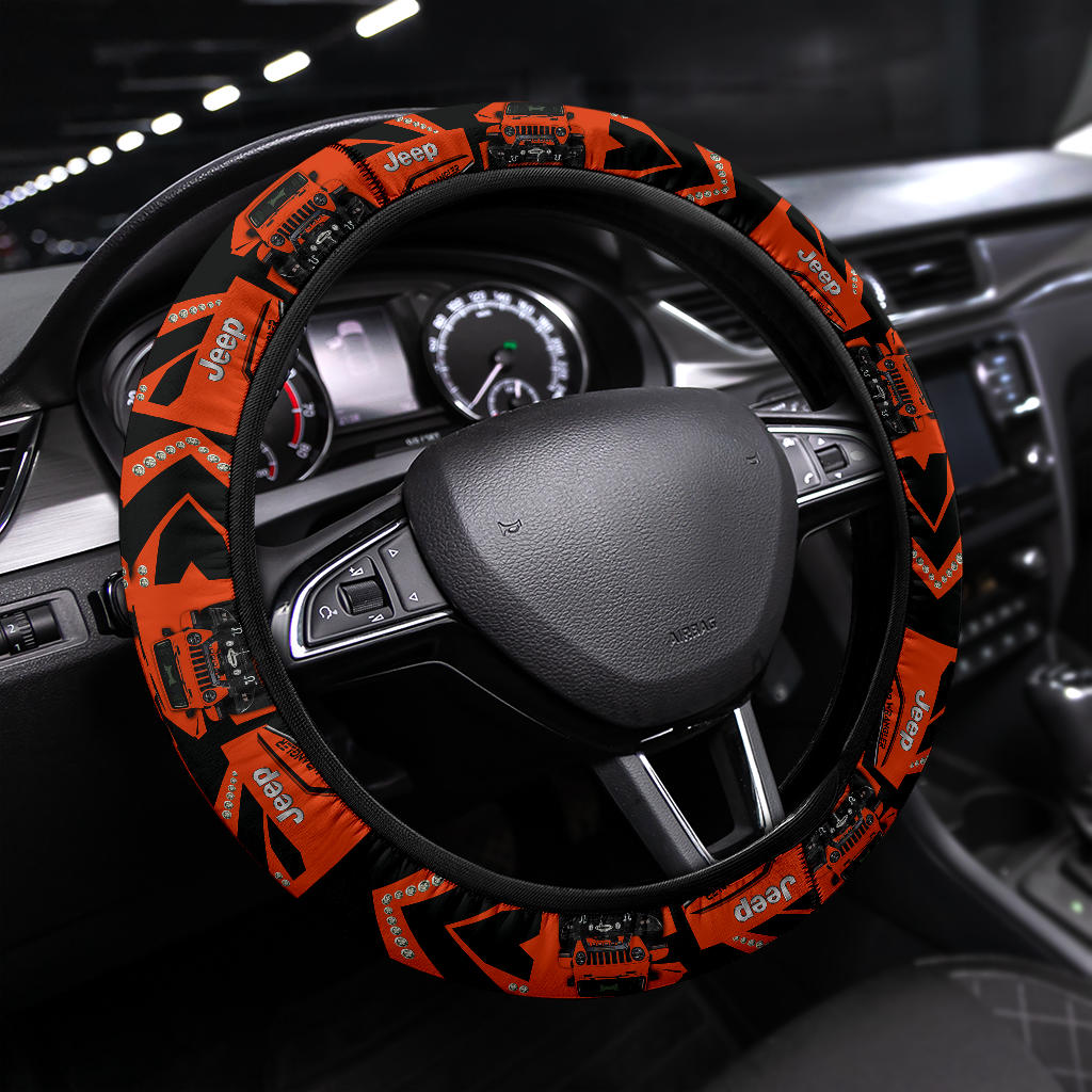 Organge Jeep Car Steering Wheel Cover Nearkii