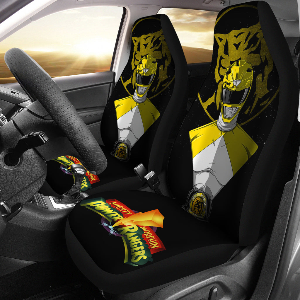 Yellow New Mighty Morphin Power Rangers Premium Custom Car Seat Covers Decor Protectors Nearkii