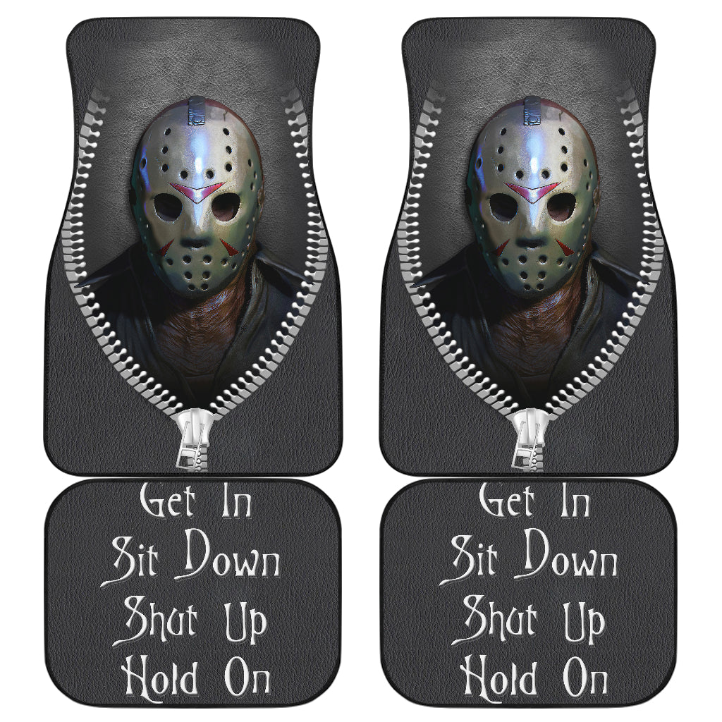 Jackson Friday The 13th Horror Get In Shit Down Shut Up And Hold On Zipper Car Floor Mats Car Accessories Nearkii