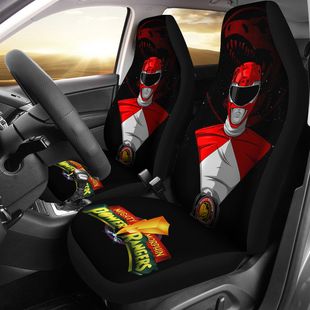 Red New Mighty Morphin Power Rangers Premium Custom Car Seat Covers Decor Protectors Nearkii