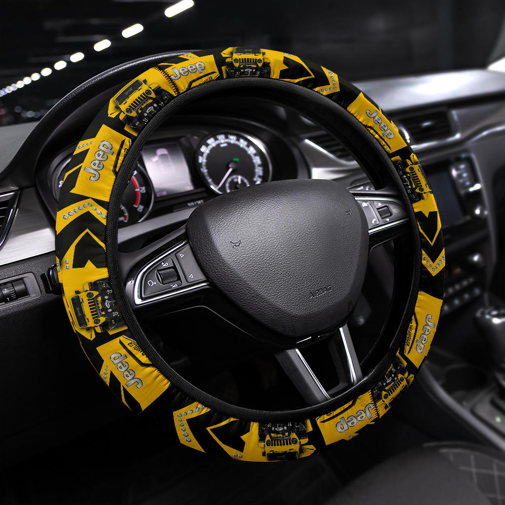 Yellow Jeep Car Steering Wheel Cover Nearkii