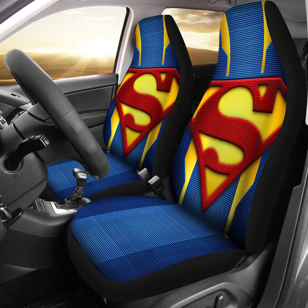 Superman Signal Premium Custom Car Seat Covers Decor Protectors Nearkii