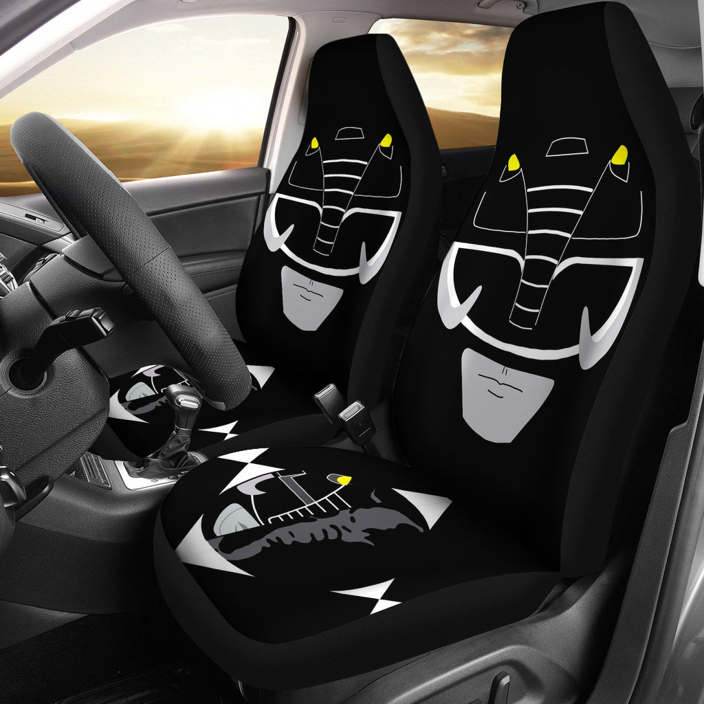 Mighty Morphin Power Rangers Black Premium Custom Car Seat Covers Decor Protectors Nearkii