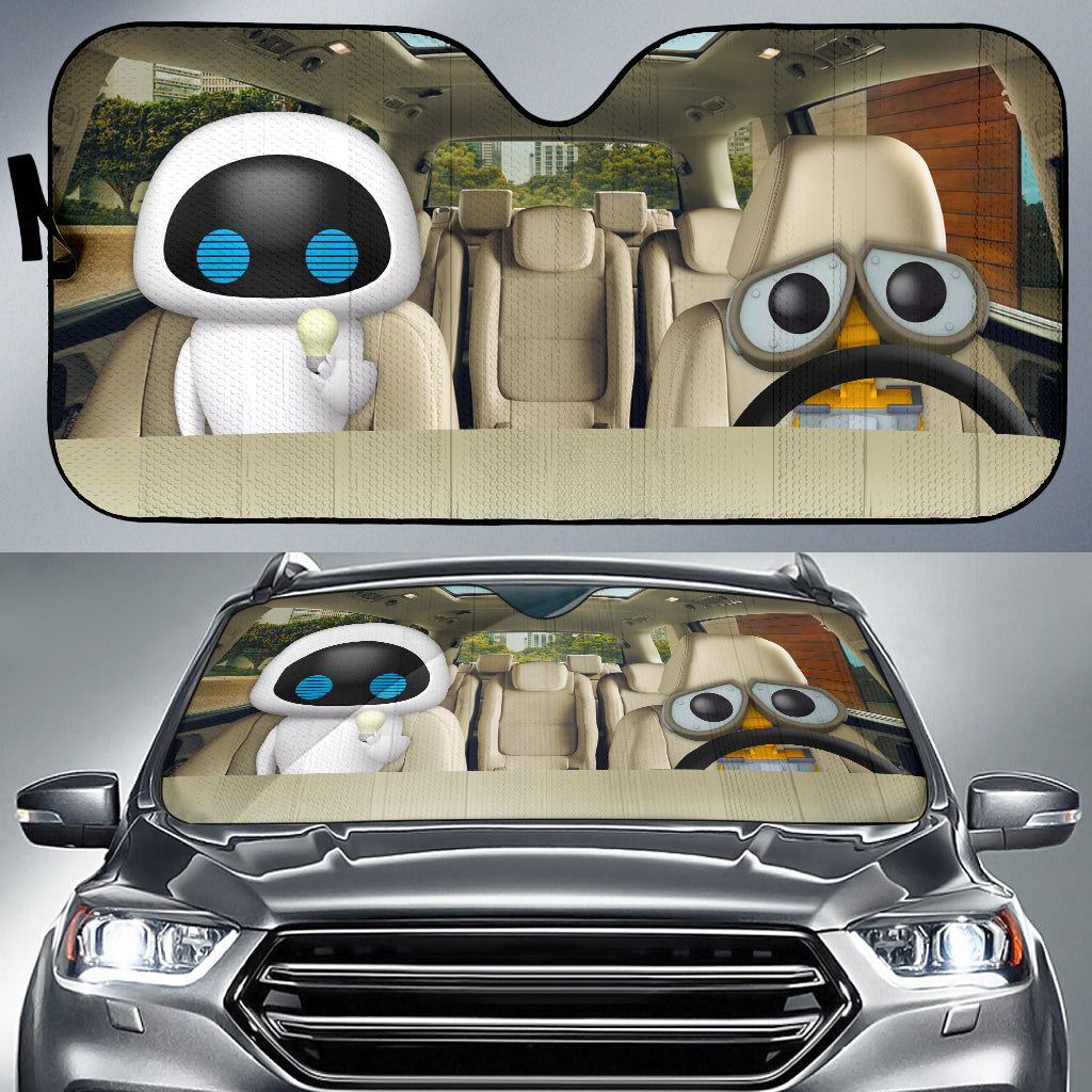Wall-E And Eve Car Auto Sunshades Nearkii