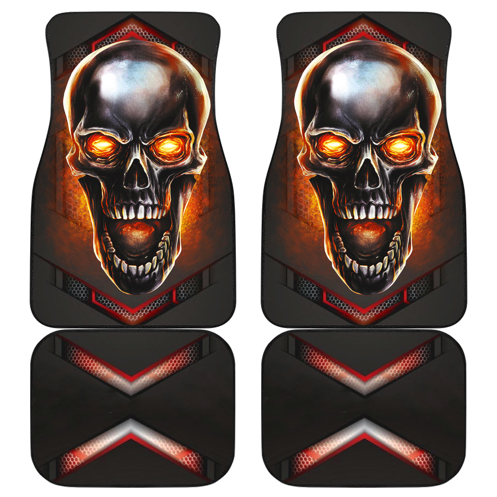 Metal Skull Fire Jeep Premium Car Floor Mats Car Accessories Nearkii