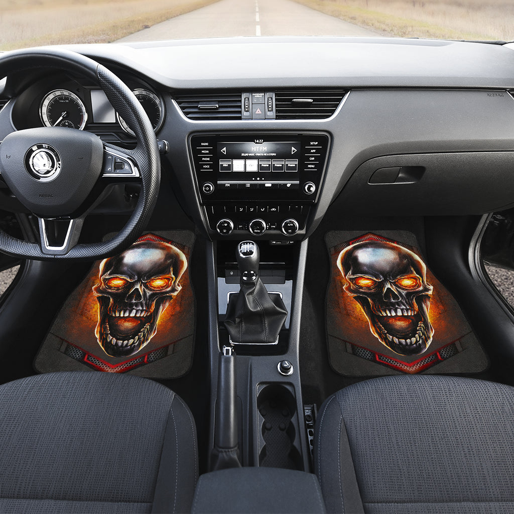 Metal Skull Fire Jeep Premium Car Floor Mats Car Accessories Nearkii