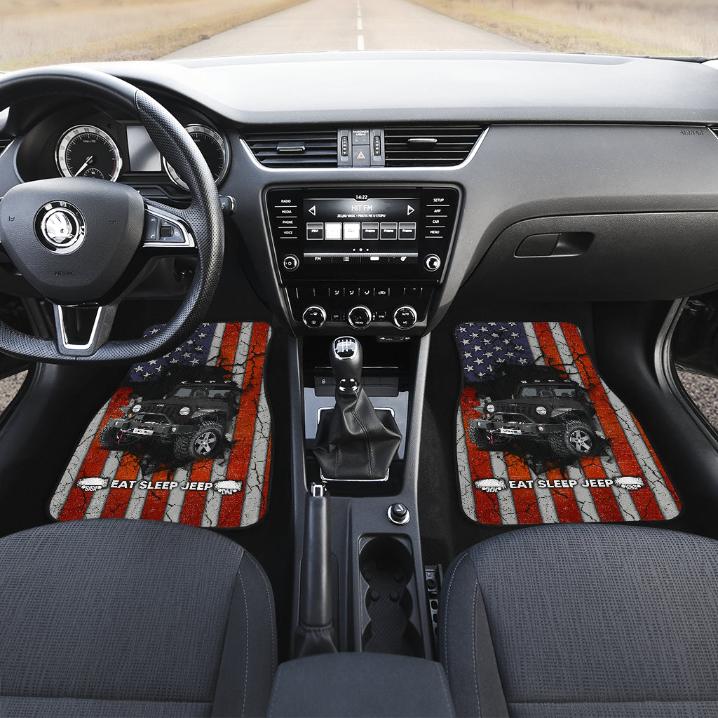Black Jeep American Flag Car Floor Mats Car Accessories Nearkii