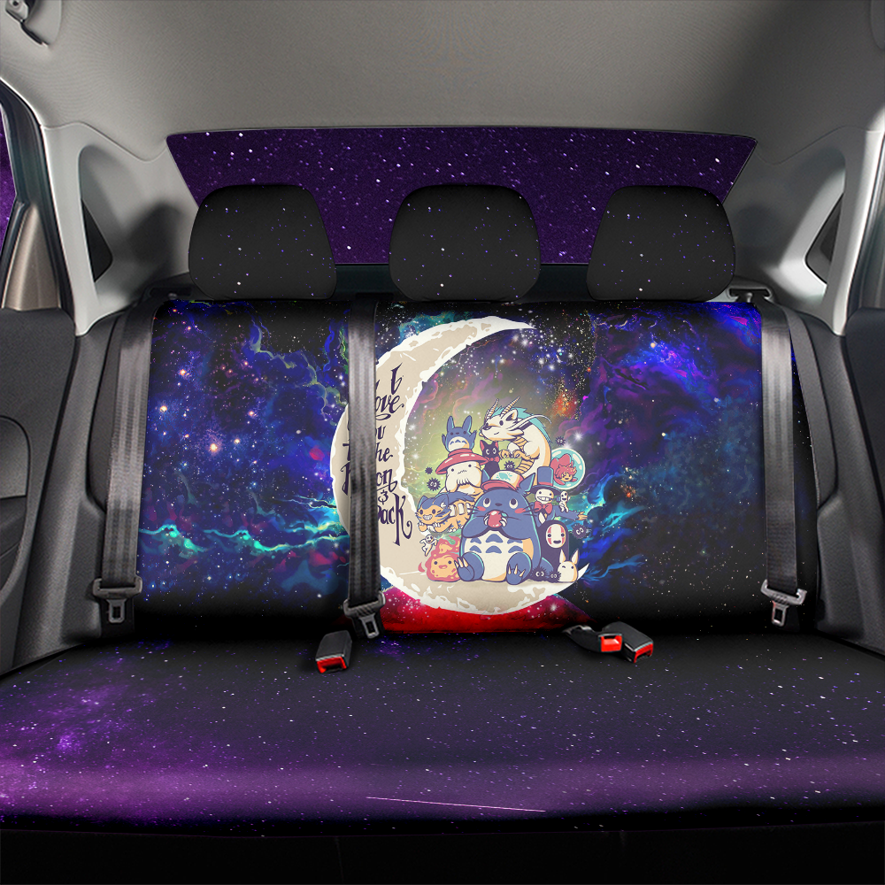 Ghibli Character Love You To The Moon Galaxy Back Premium Custom Car Back Seat Covers Decor Protectors Nearkii