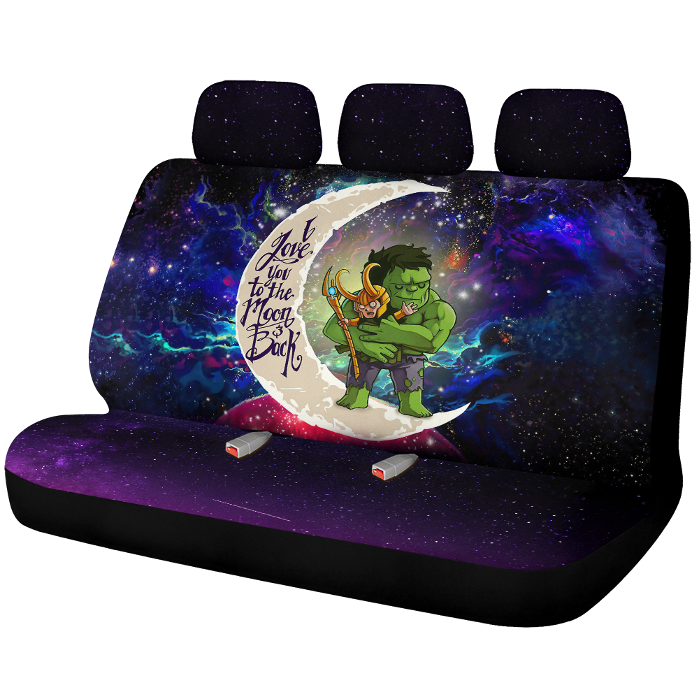 Hulk And Loki Love You To The Moon Galaxy Back Premium Custom Car Back Seat Covers Decor Protectors Nearkii