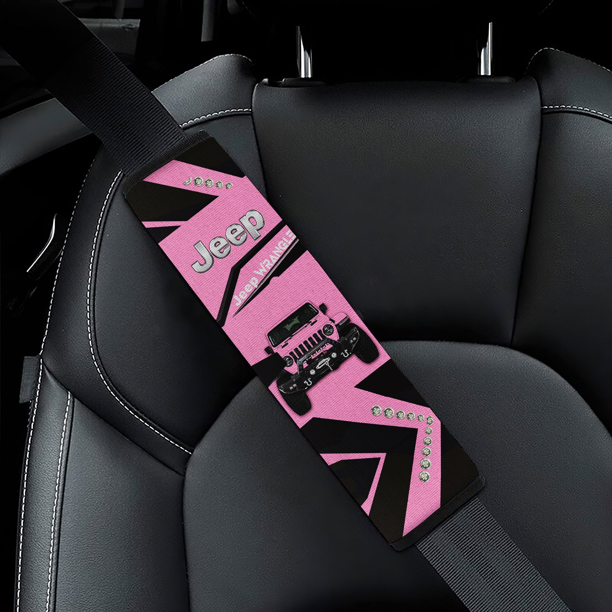 Pink Jeep Car Seat Belt Cover Custom Car Accessories Nearkii