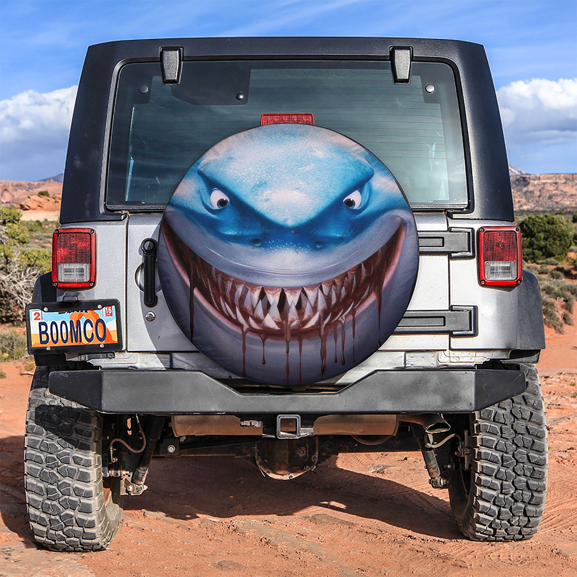 Cool Shark Spare Tire Cover Gift For Campers Nearkii