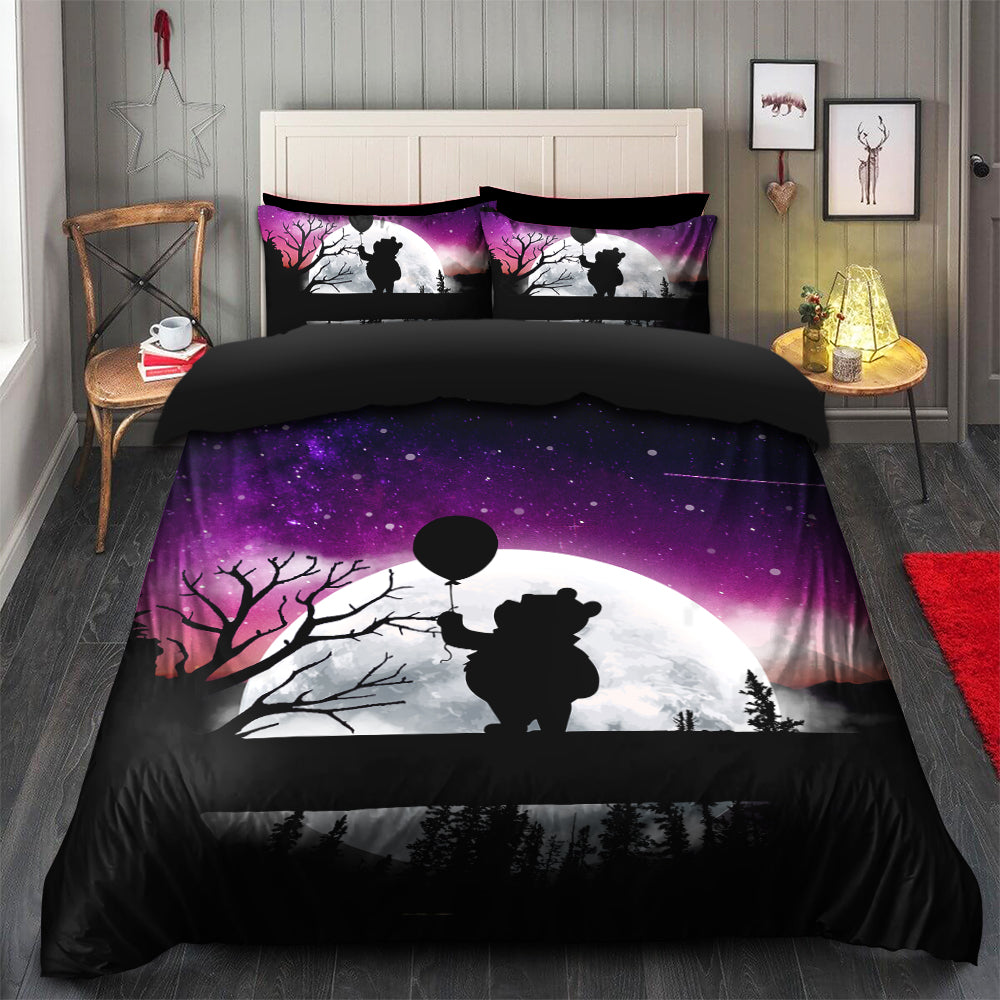 Winnie The Pooh Moon Night Bedding Set Duvet Cover And 2 Pillowcases Nearkii
