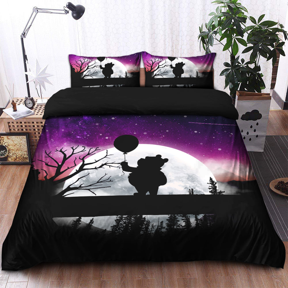 Winnie The Pooh Moon Night Bedding Set Duvet Cover And 2 Pillowcases Nearkii