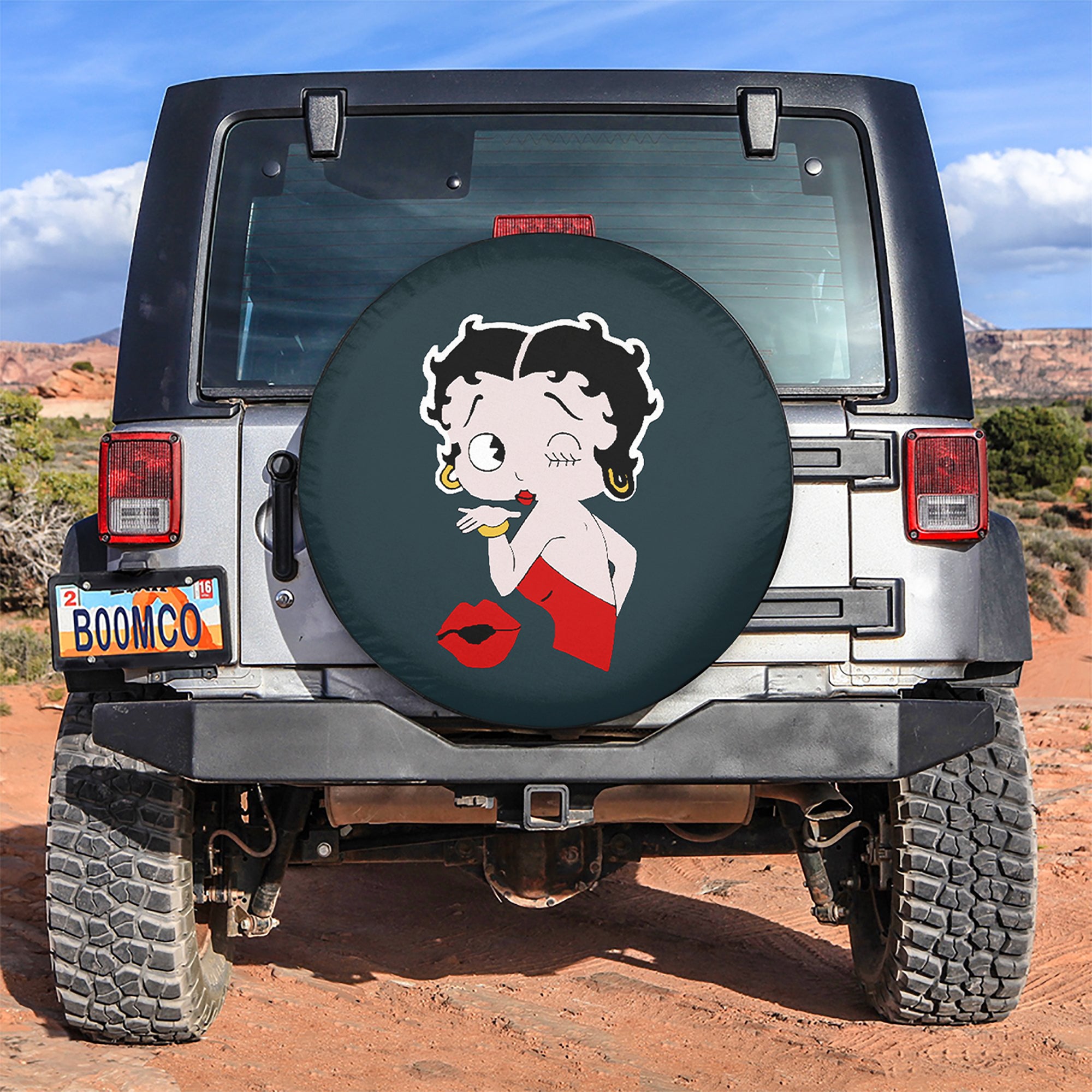 Betty Boop Red Kiss Spare Tire Cover Gift For Campers Nearkii