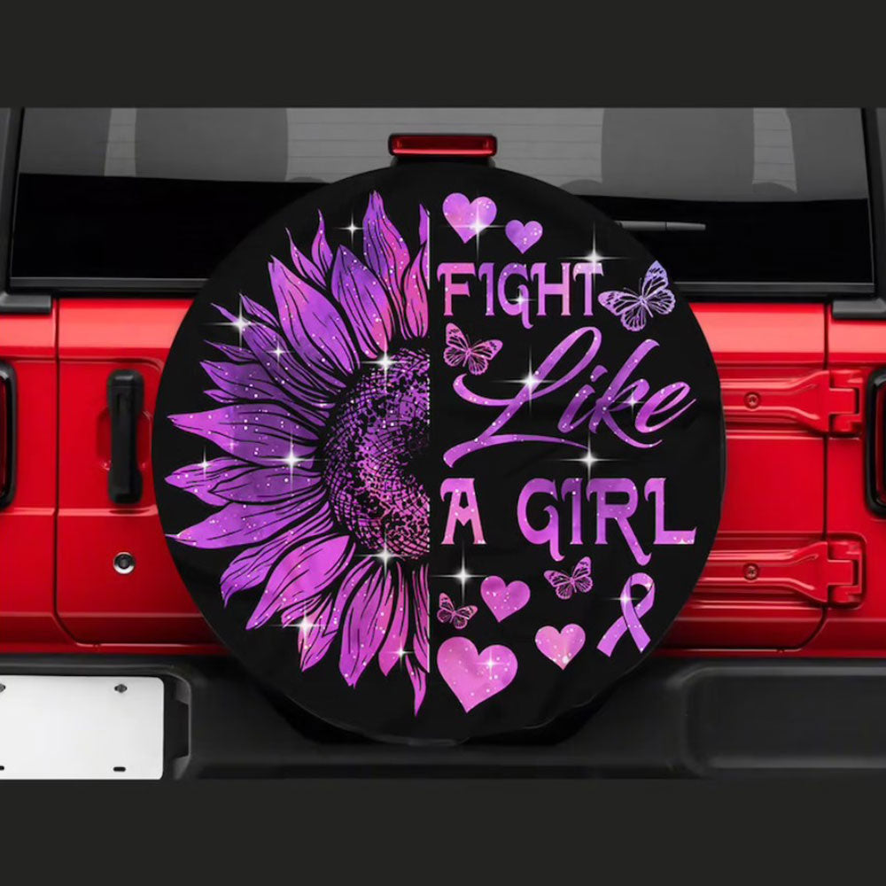 Fight Like A Girl Jeep Car Spare Tire Cover Gift For Campers Nearkii