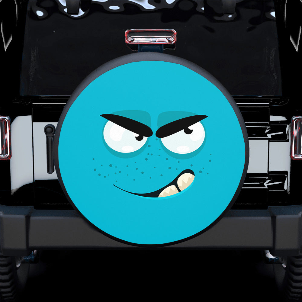 Emotion Angry Blue Face Spare Tire Cover Gift For Campers Nearkii