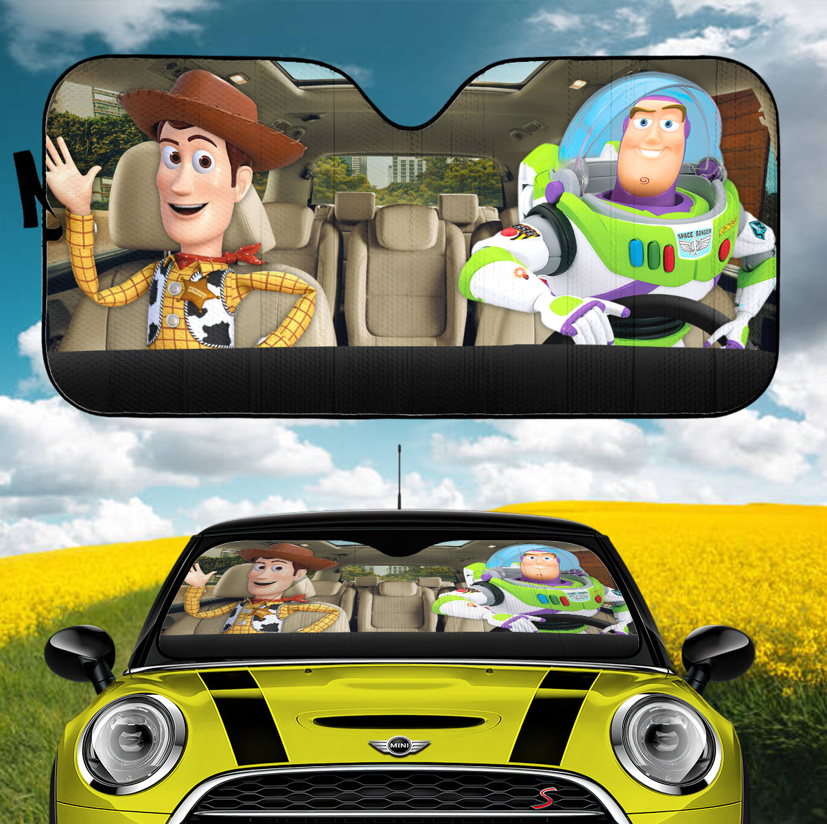 Buzz Lightyear And Woody Car Auto Sunshades Nearkii