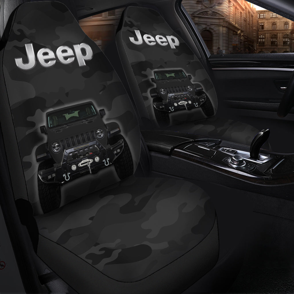 Black Jeep Camouflage Premium Custom Car Seat Covers Decor Protectors Nearkii