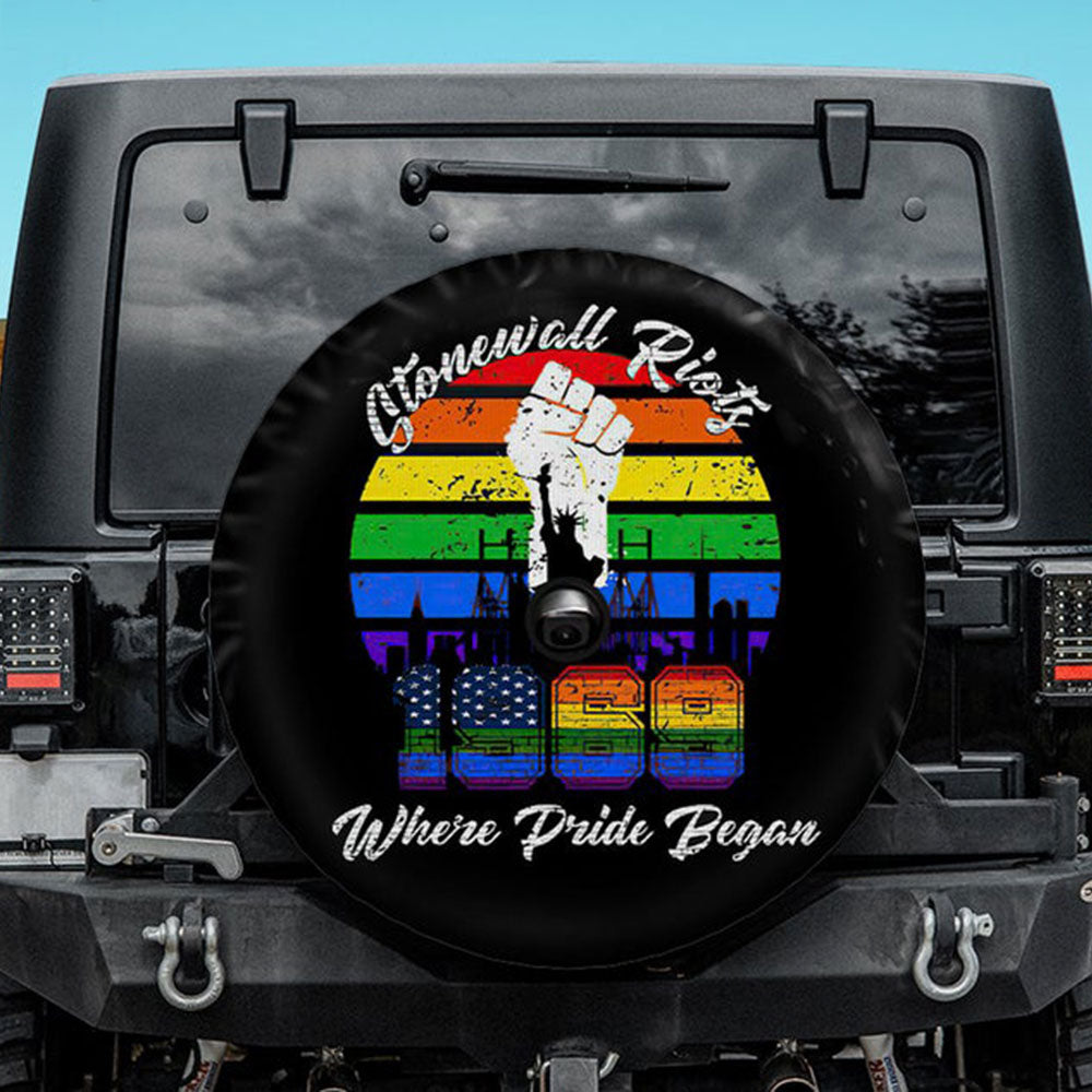 LGBT Where Pride Began Jeep Car Spare Tire Cover Gift For Campers Nearkii