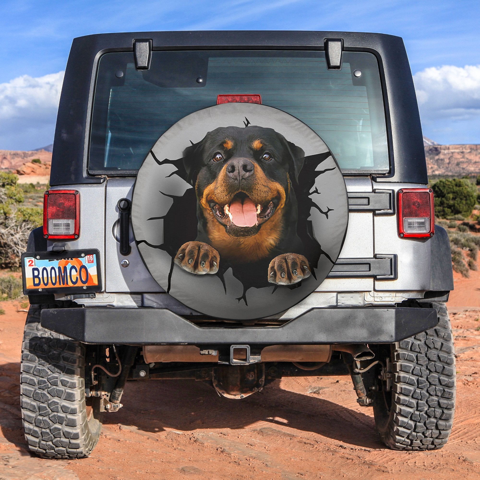 3D Dog Funny Spare Tire Covers Gift For Campers Nearkii