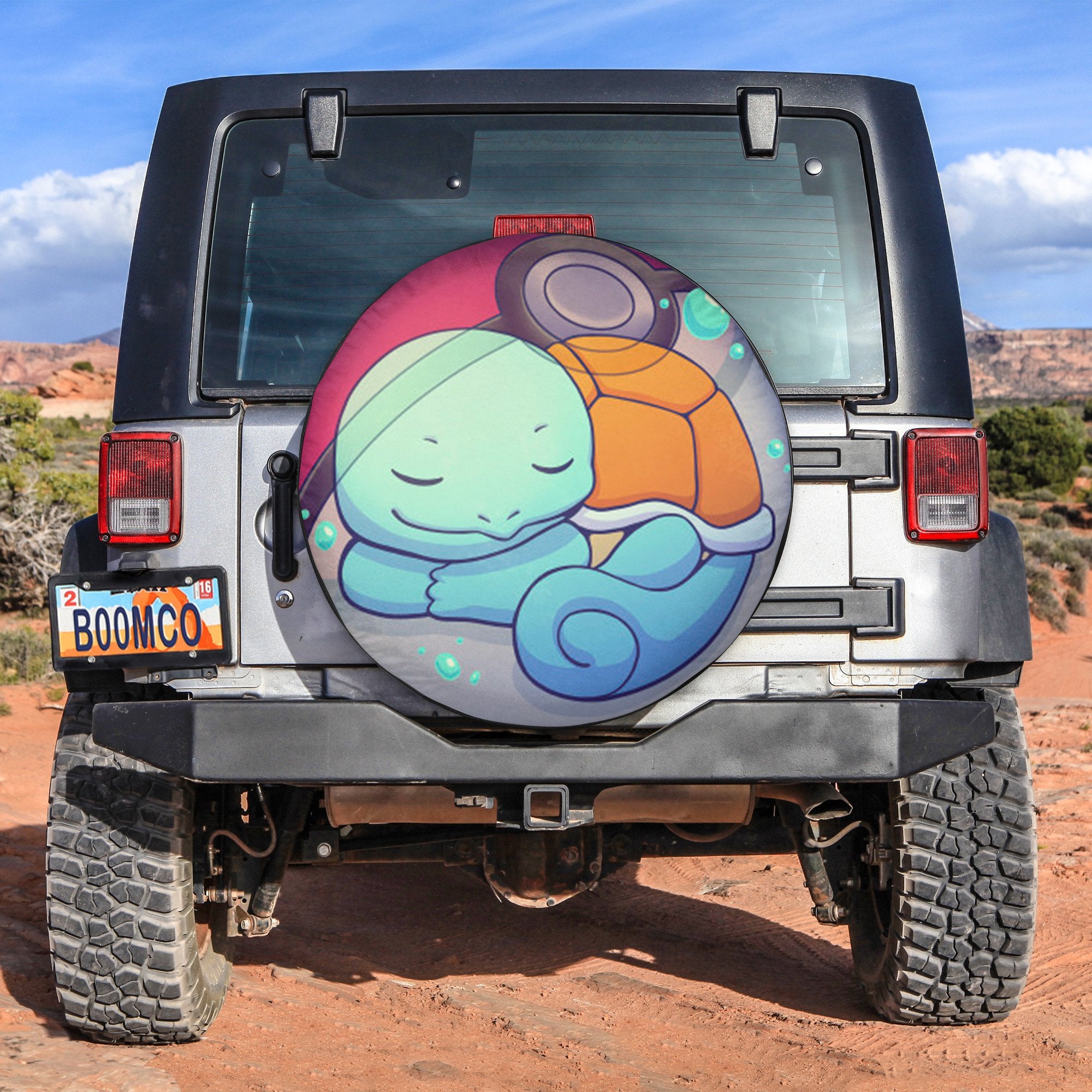 Cute Squirtle Kanto Pokemon Car Spare Tire Covers Gift For Campers Nearkii