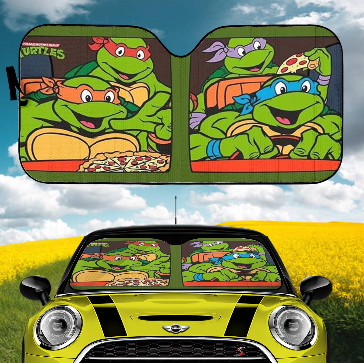 Classic Teenage Mutant Ninja Turtles Driving Car Auto Sunshades Nearkii