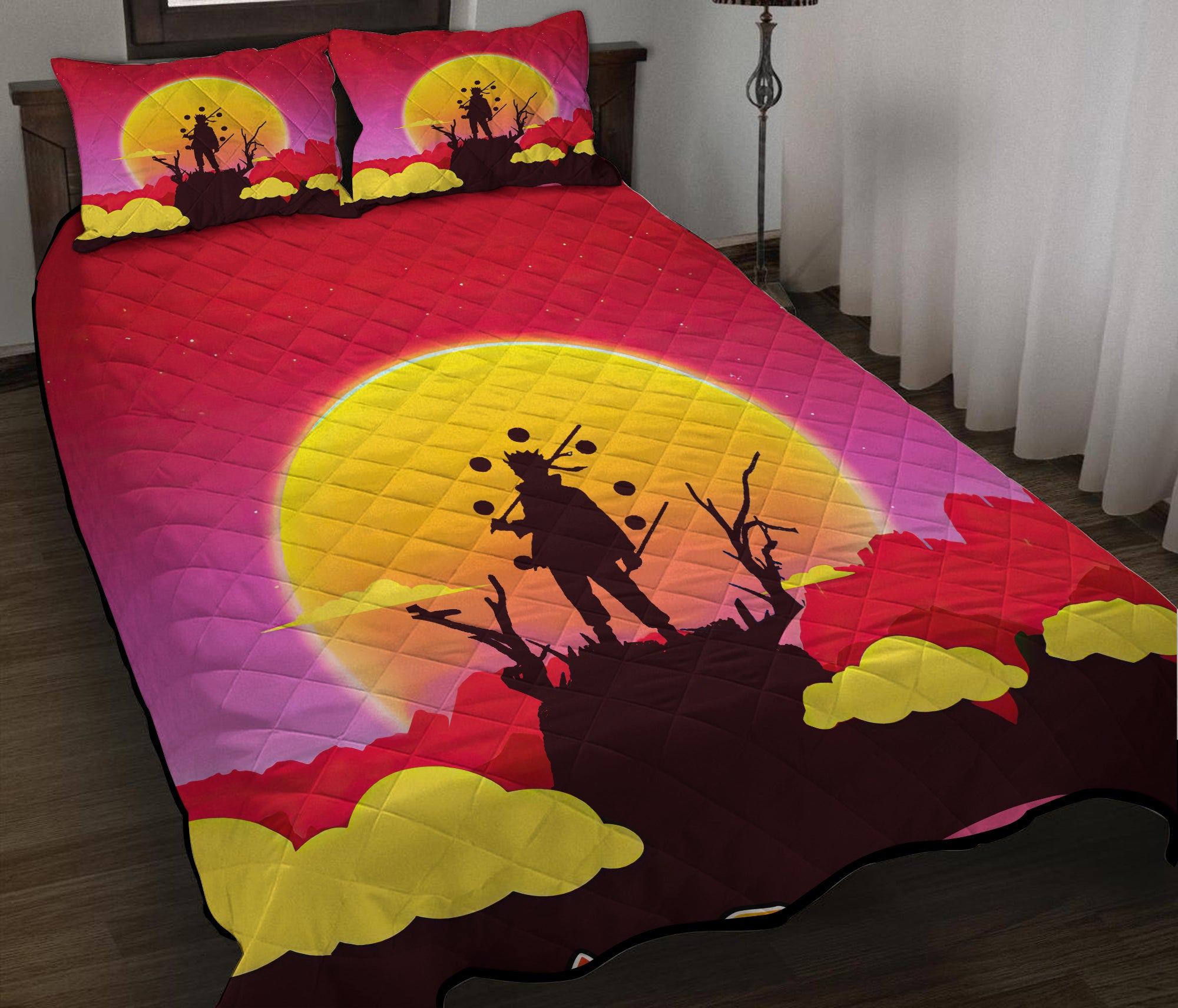 Naruto Anime Sunset Quilt Bed Sets Nearkii