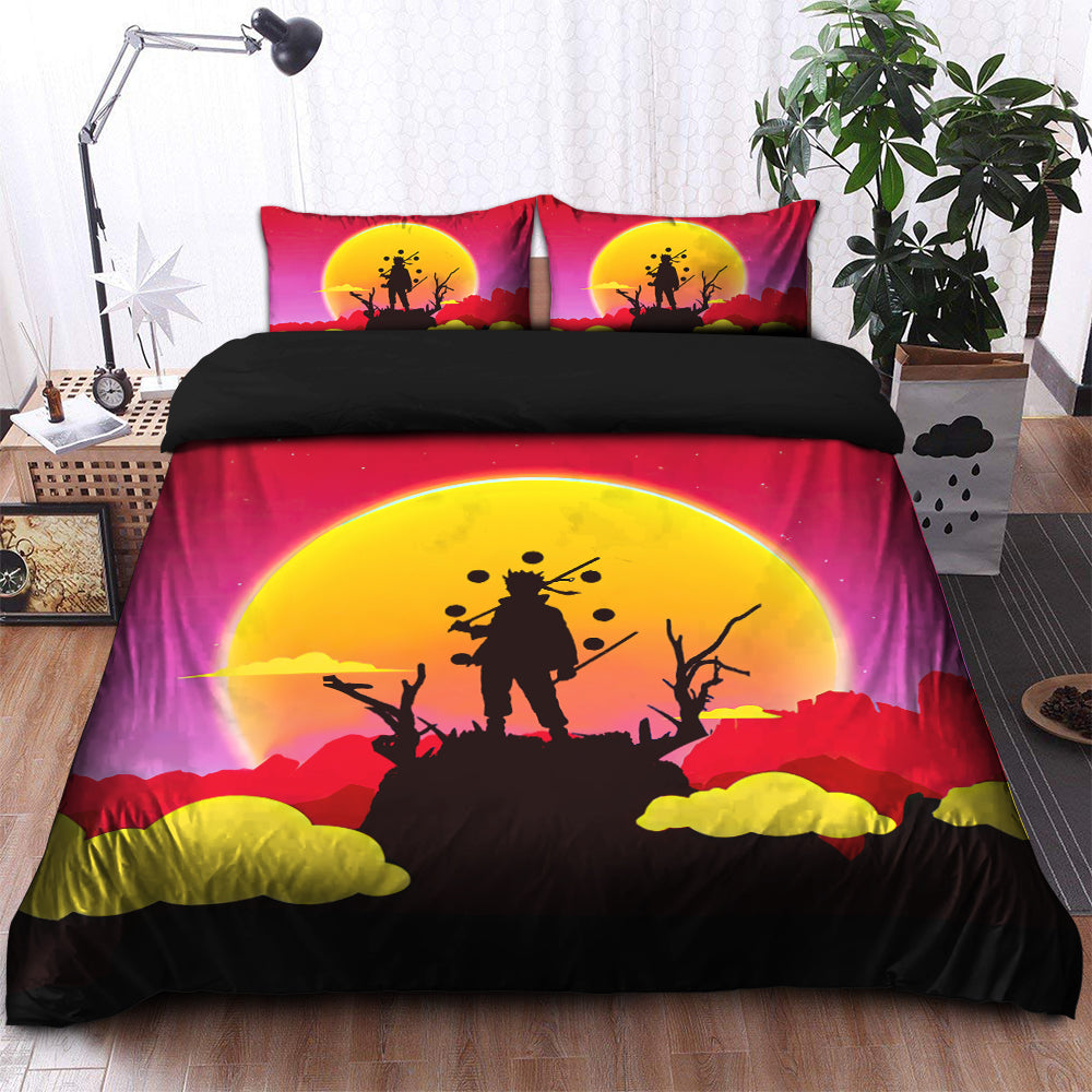 Naruto Anime Sunset Bedding Set Duvet Cover And 2 Pillowcases Nearkii