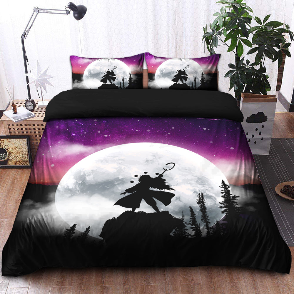 Uchiha Madara Naruto Anime Moon Night Galaxy Bedding Set Duvet Cover And 2 Pillowcases Nearkii