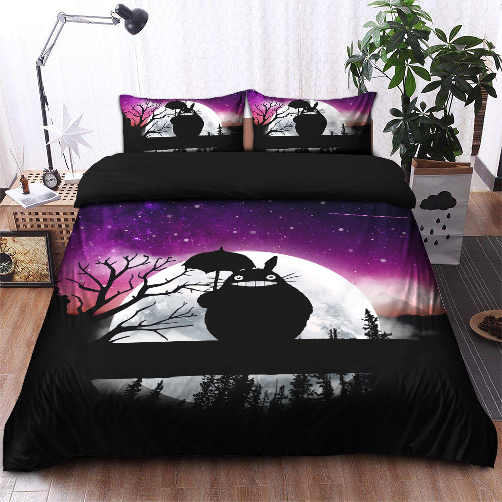 Totoro Ghibli Anime Moon Night Bedding Set Duvet Cover And 2 Pillowcases Nearkii