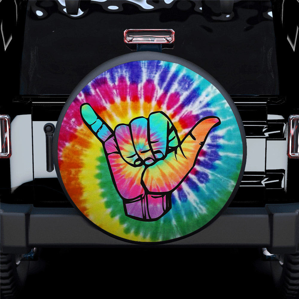 Tie Dye Shaka Car Spare Tire Cover Gift For Campers Nearkii